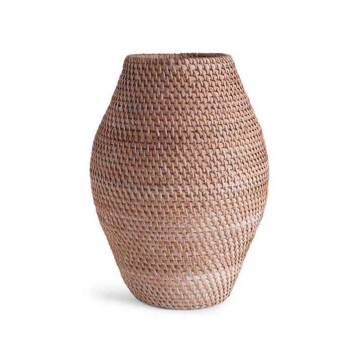 Boheme Rattan Vase 25X36Cm - White Wash