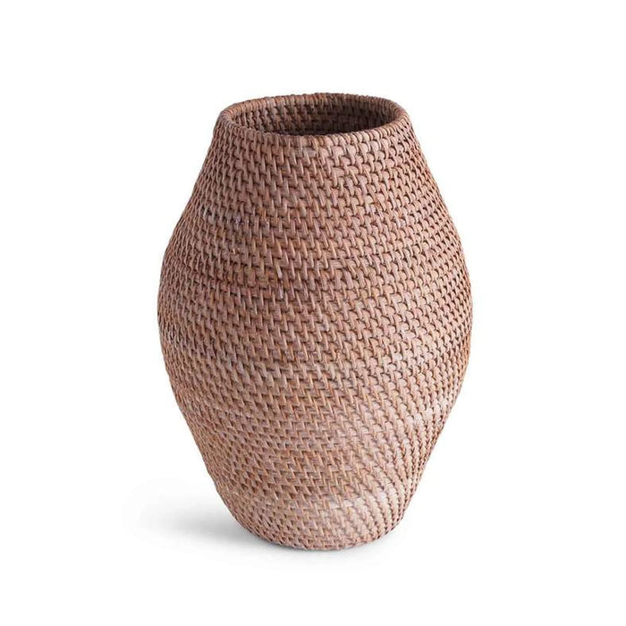 Boheme Rattan Vase 25X36Cm - White Wash