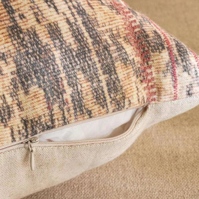 Boho Ikat Embellished Down Feel Filled Cushion 50X50Cm - Rust Pan Home