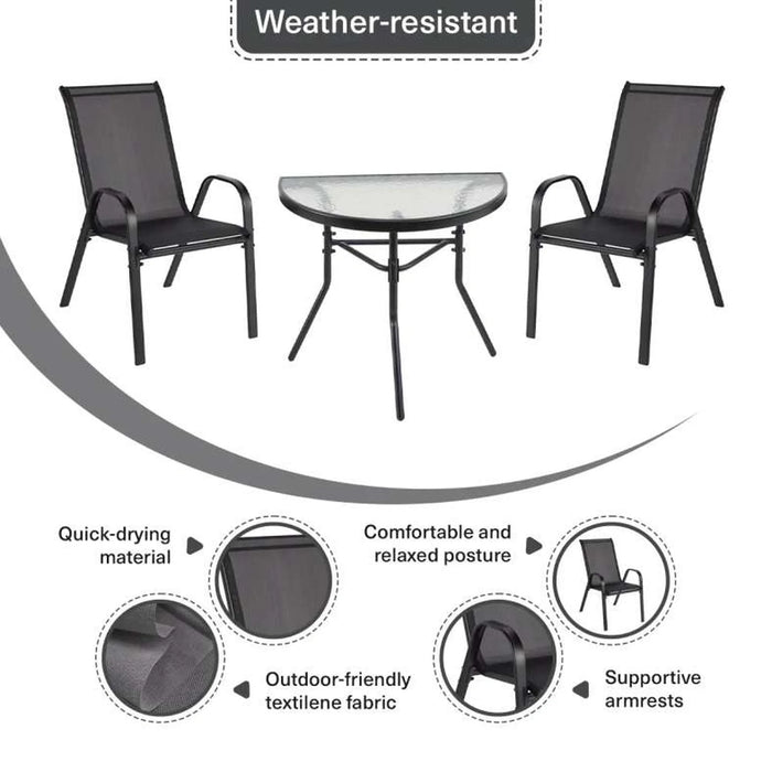 Bond Balcony Set 2+1 - Black
