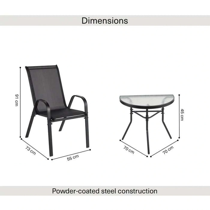 Bond Balcony Set 2+1 - Black