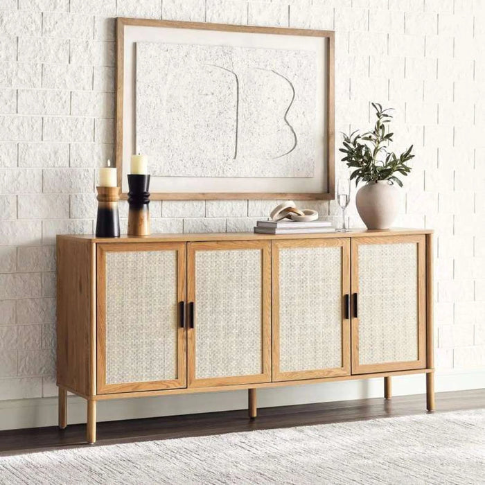 Bonhila Sideboard With 4 Door Veneer - Beige
