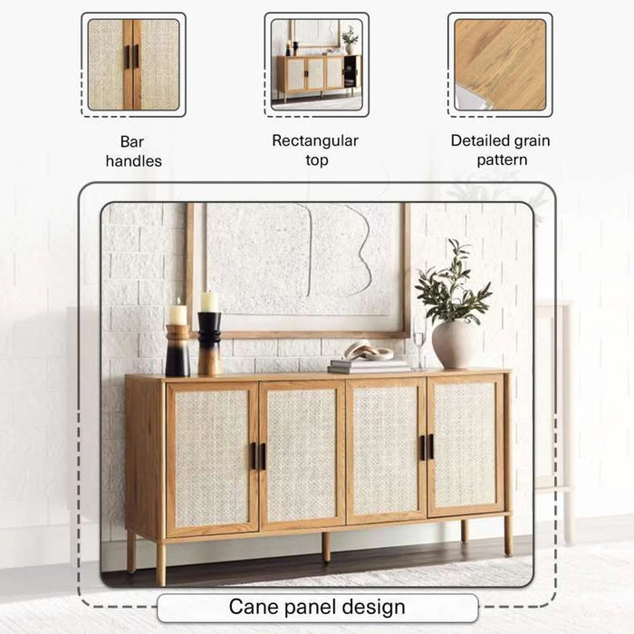 Bonhila Sideboard With 4 Door Veneer - Beige