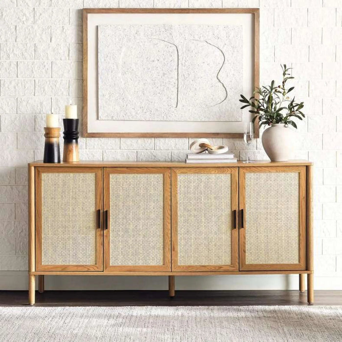 Bonhila Sideboard With 4 Door Veneer - Beige