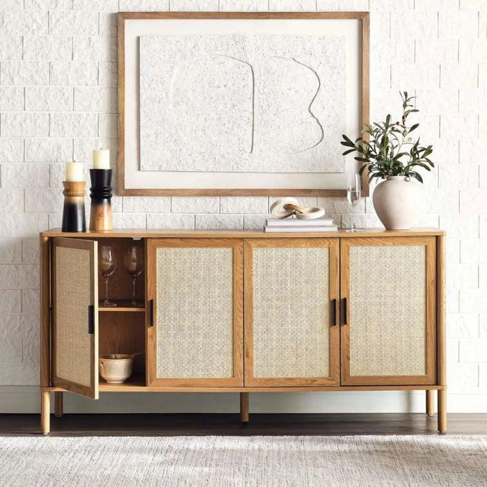 Bonhila Sideboard With 4 Door Veneer - Beige