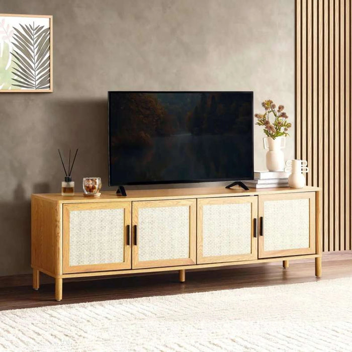 Bonhila Tv Unit Upto 80 Inches Veneer - Beige