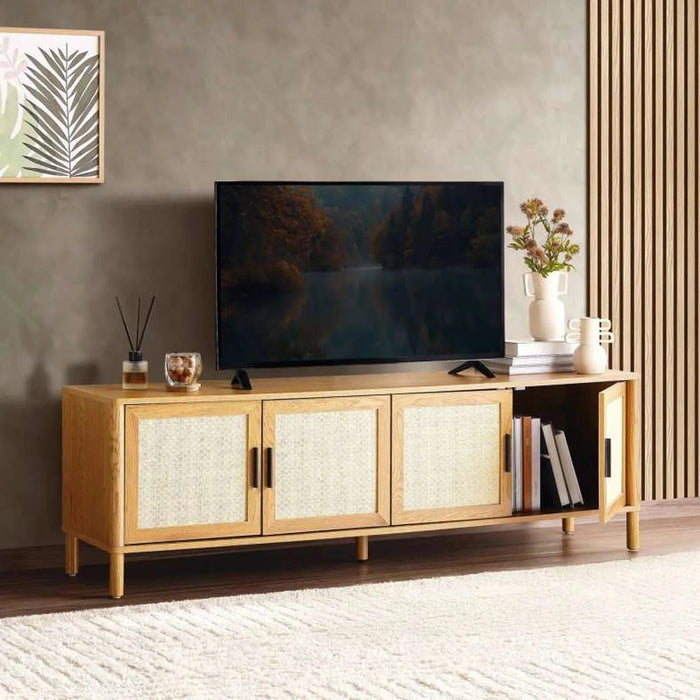 Bonhila Tv Unit Upto 80 Inches Veneer - Beige