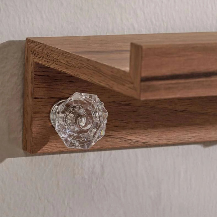 Bonnaire Wall Shelf With Hooks 10X48Cm - Natural