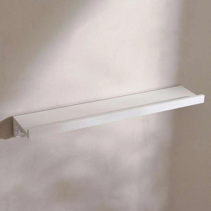 Bonnaire Wall Shelf With Hooks 10X48Cm - White
