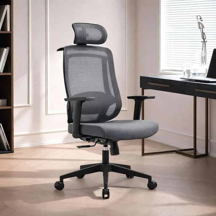 Bonny Office High Back Chair Mesh And Fabric - Dark Grey