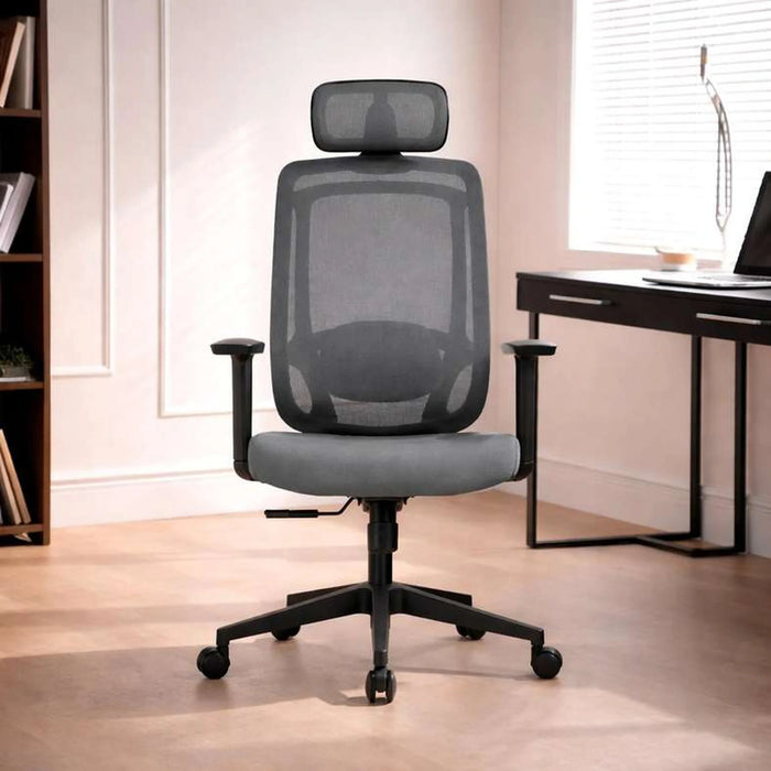 Bonny Office High Back Chair Mesh And Fabric - Dark Grey