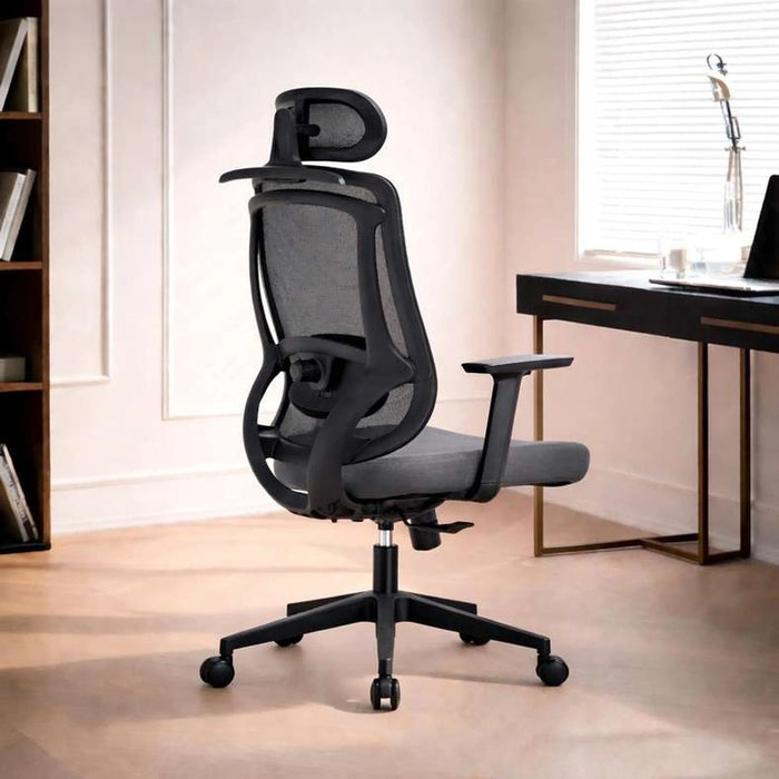Bonny Office High Back Chair Mesh And Fabric - Dark Grey