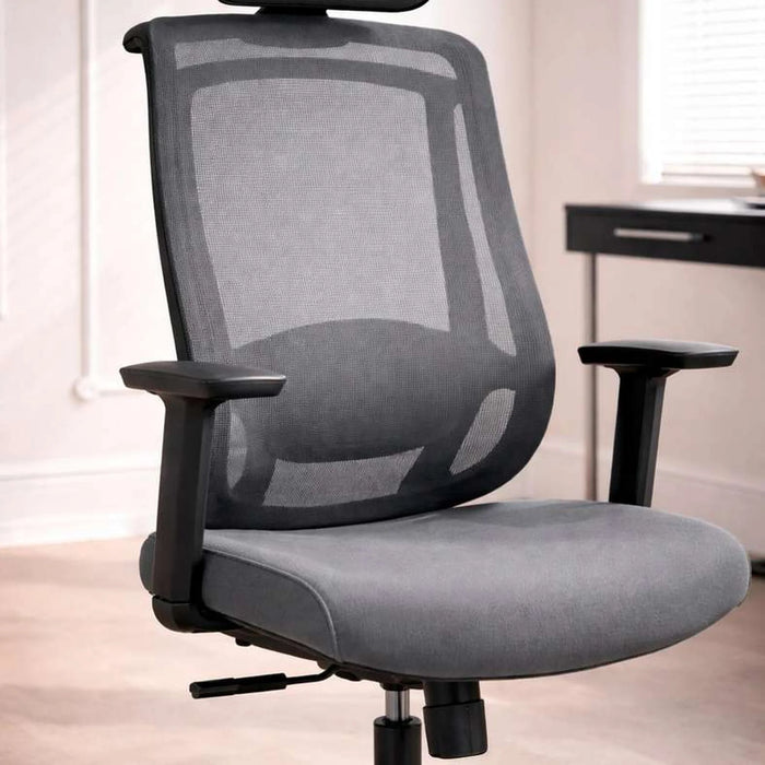 Bonny Office High Back Chair Mesh And Fabric - Dark Grey