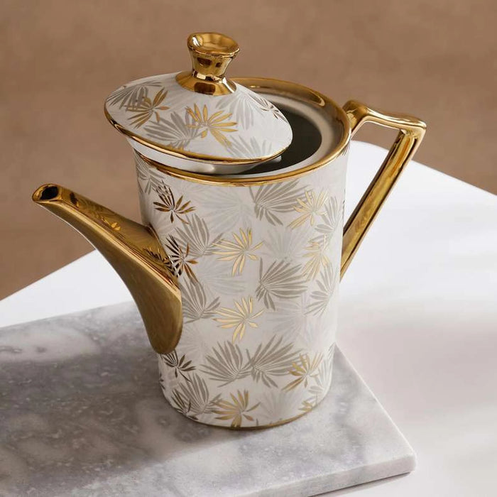Borovice 13-Piece Tea Set - Pot 1.2L + Cup 220Ml -White Gold