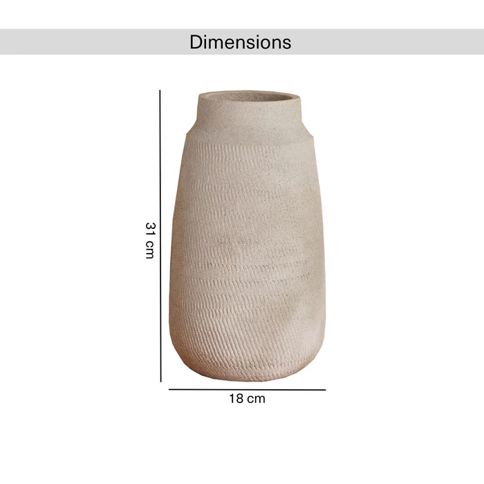 Bosco Ceramic Vase 18X18X31Cm - Off White