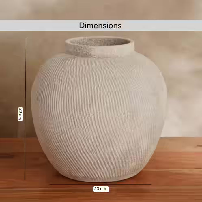 Bosco Ceramic Vase 23X23X22Cm - Off White