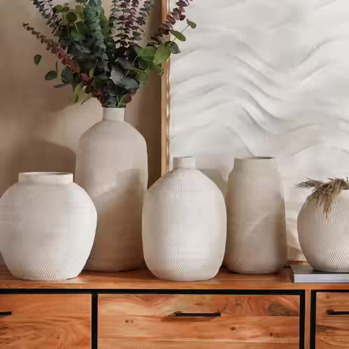 Bosco Ceramic Vase 23X23X22Cm - Off White