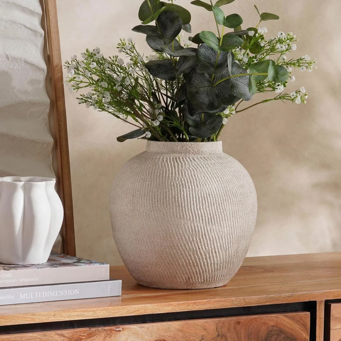 Bosco Ceramic Vase 23X23X22Cm - Off White