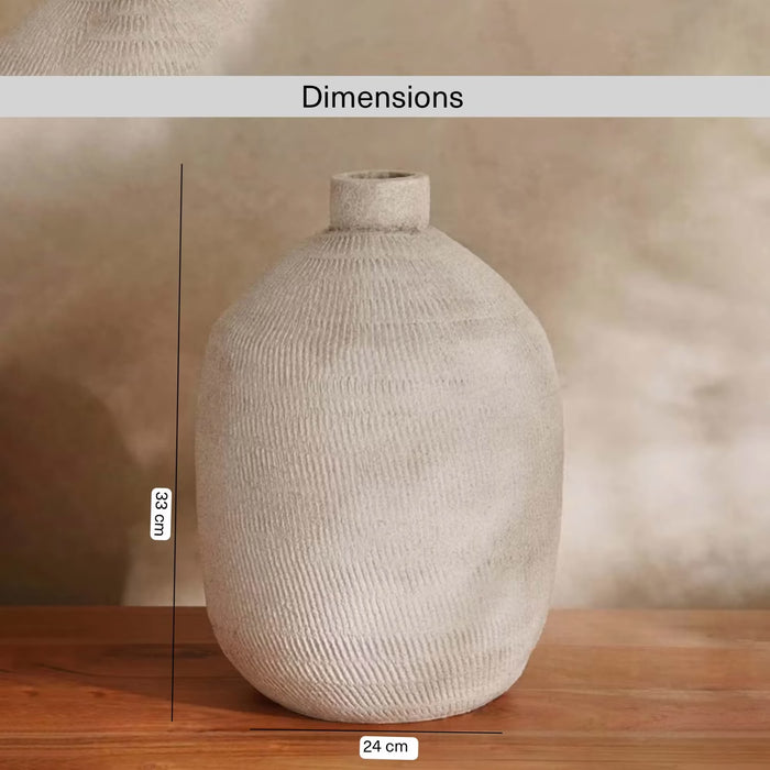 Bosco Ceramic Vase 24X24X33Cm - Off White