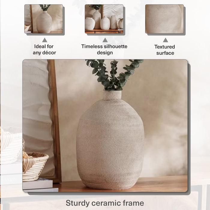Bosco Ceramic Vase 24X24X33Cm - Off White