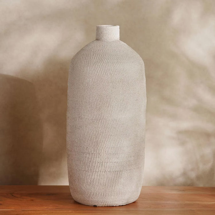 Bosco Ceramic Vase19X19X46Cm - Off White
