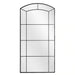 Boston Metal Window Pane Mirror 100X200Cm - Black Pan Home