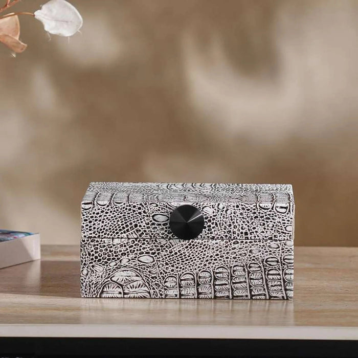 Boston Pu Decor Box 18X12X8Cm - Black Pan Home
