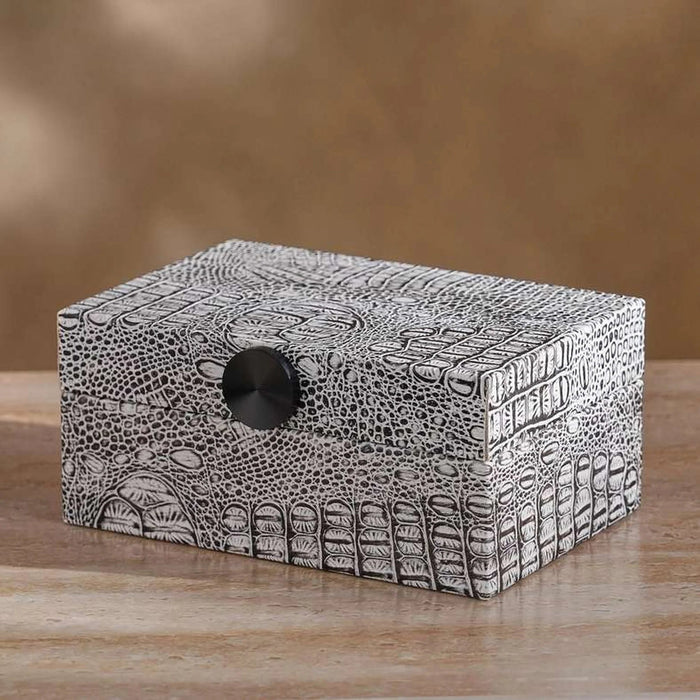 Boston Pu Decor Box 18X12X8Cm - Black Pan Home