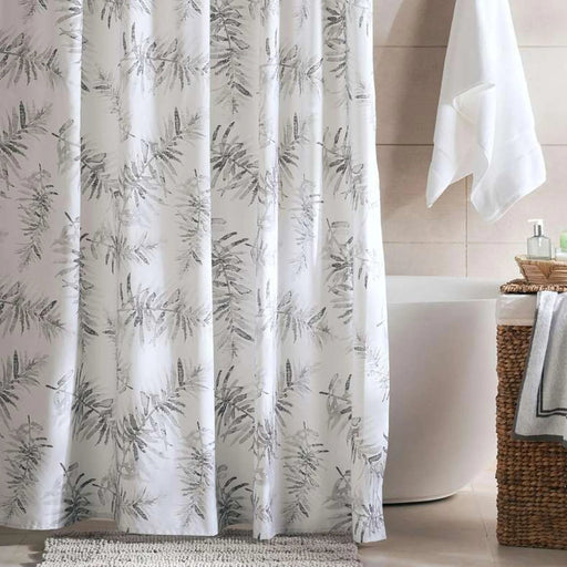 Botanic  Canvas Shower Curtain 180X180Cm- Grey Pan Home