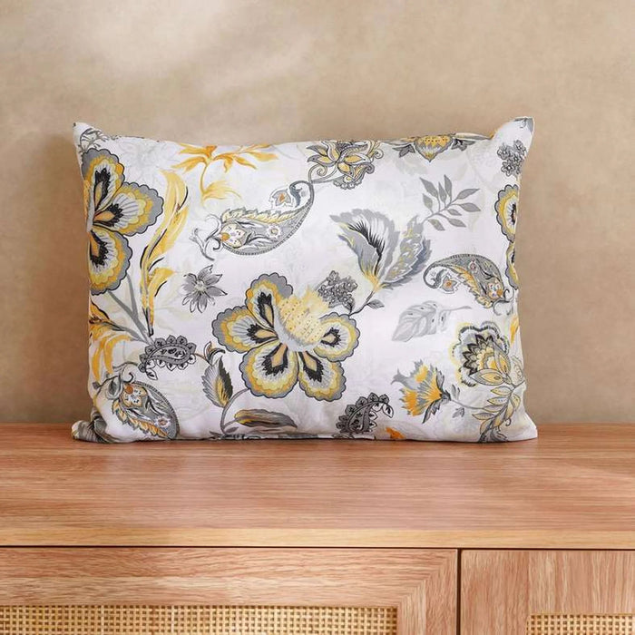 Botanica Printed Water Repellant Outdoor Filled Cushion 45X33Cm - Grey/Yellow Pan Home