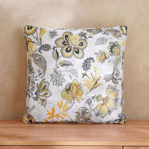 Botanica Printed Water Repellent Outdoor Filled Cushion 45X45Cm - Grey/Yellow Pan Home