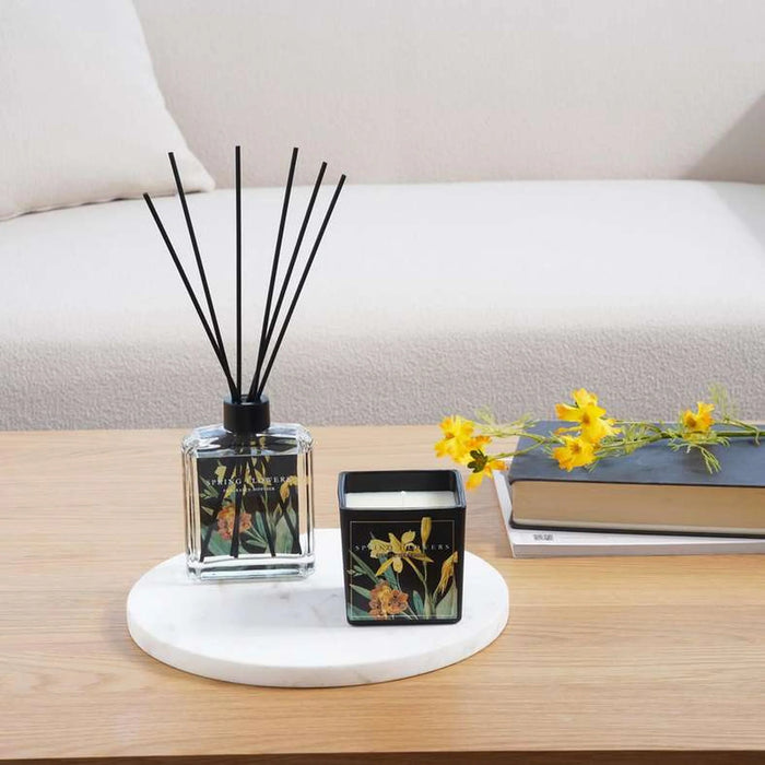 Botany Spring Flowers Black Scented Jar Candle 220Gm- 28 Hrs