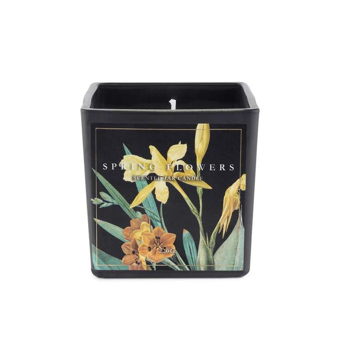 Botany Spring Flowers Black Scented Jar Candle 220Gm- 28 Hrs