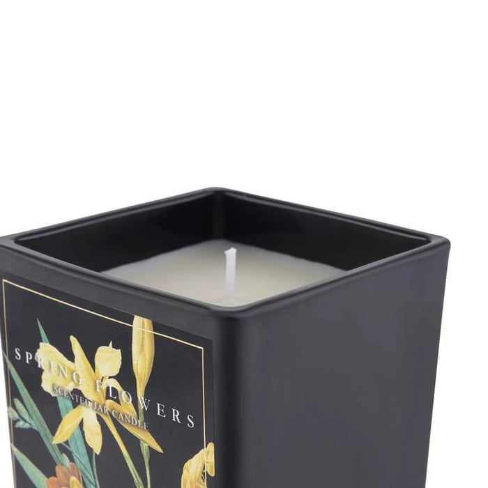 Botany Spring Flowers Black Scented Jar Candle 220Gm- 28 Hrs