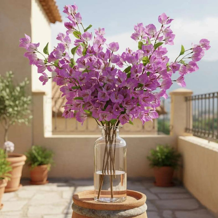 Bougainvillea Artificial Stem Flower H93Cm - Violet
