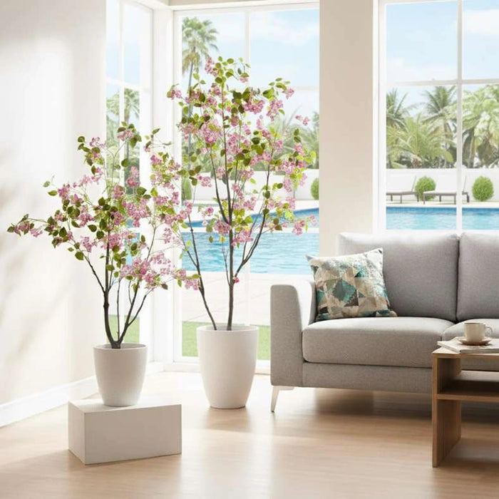 Bougainvillea Artificial Tree With Flowers H150Cm - Pink Pan Home