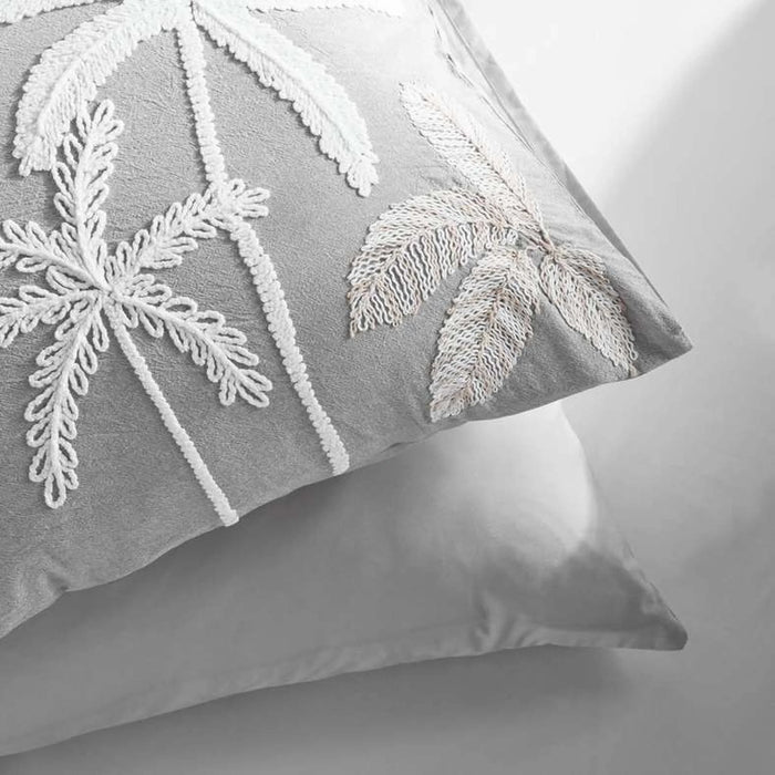 Boulevard  Embroidered 3-Piece Super King Comforter Set 250X260Cm - Grey