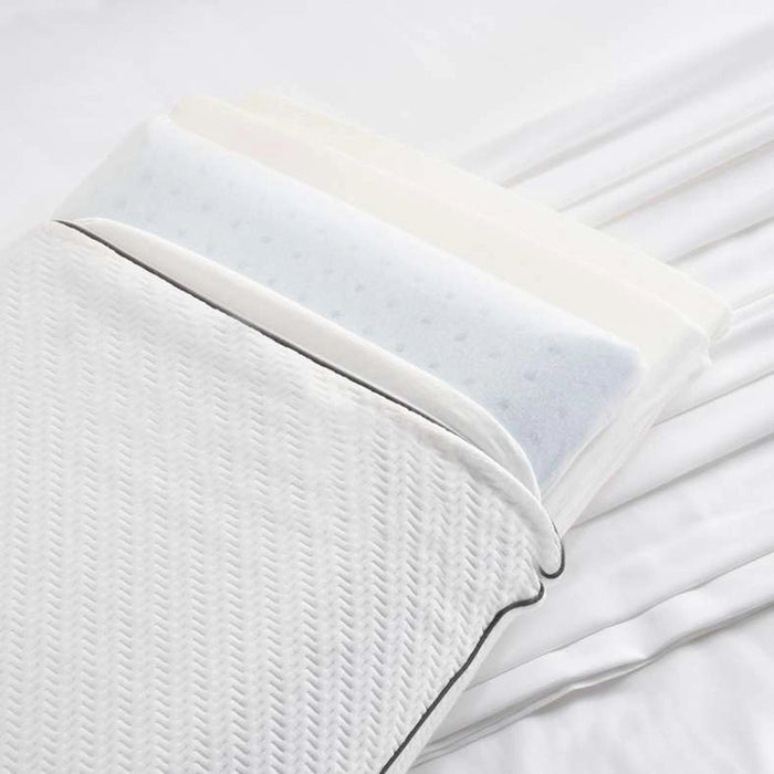 Bounce 3 Layer Memory Foam Gel Pillow - White Pan Home