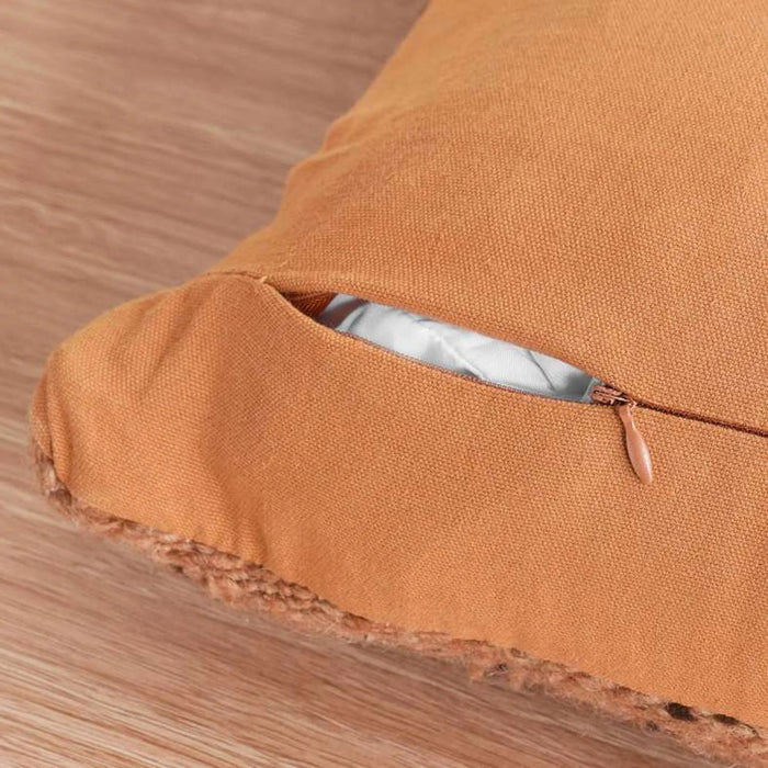 Bovi Hand Embroidered Down Alternative Filled Cushion 35X50Cm - Rust Pan Home