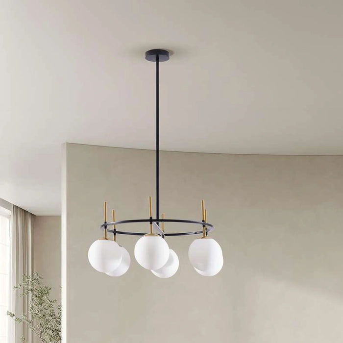 Bowie 6-Light E27 Chandelier Dia65X30Cm - Black