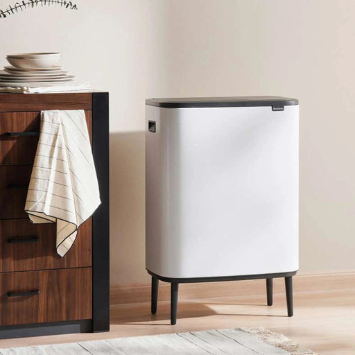 Brabantia Bo Hi-Touchbin 60L 54.5 X 31.2X 81.5Cm-White Pan Home