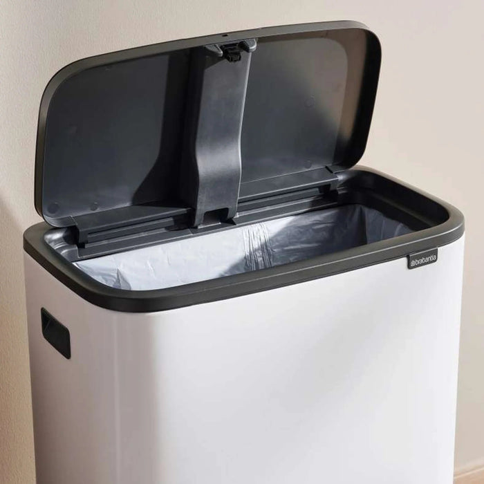 Brabantia Bo Hi-Touchbin 60L 54.5 X 31.2X 81.5Cm-White Pan Home