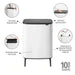 Brabantia Bo Hi-Touchbin 60L 54.5 X 31.2X 81.5Cm-White Pan Home