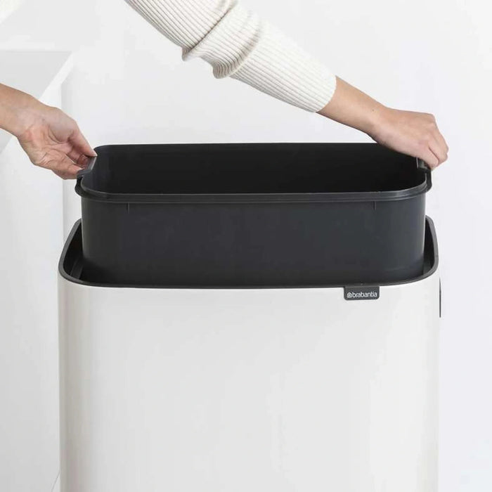 Brabantia Bo Hi-Touchbin 60L 54.5 X 31.2X 81.5Cm-White Pan Home