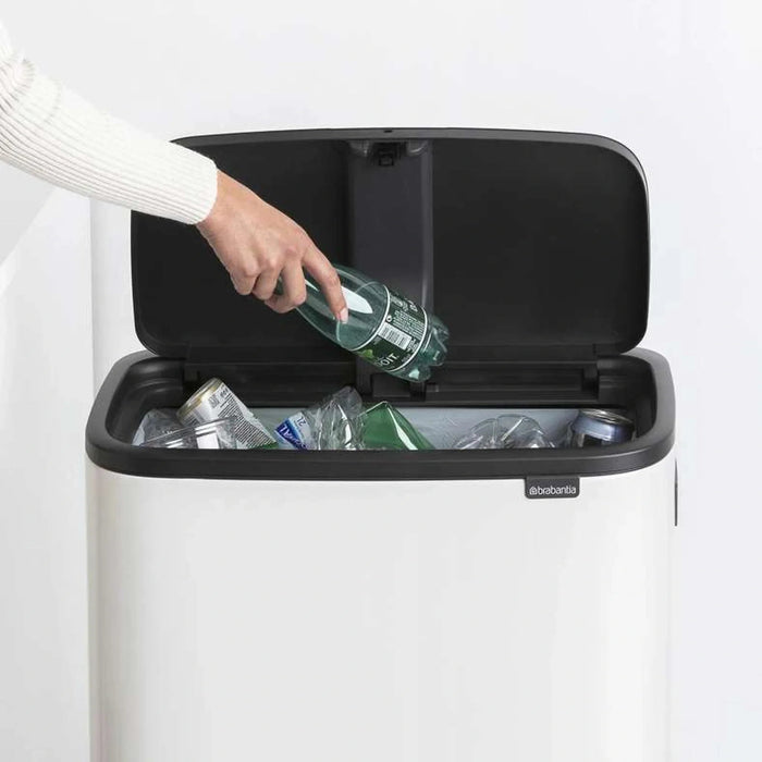 Brabantia Bo Hi-Touchbin 60L 54.5 X 31.2X 81.5Cm-White Pan Home