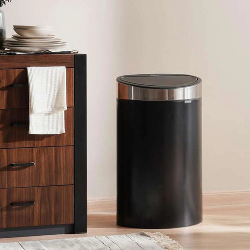 Brabantia Touchbin Fingerprint Resistant 40L -Black Pan Home