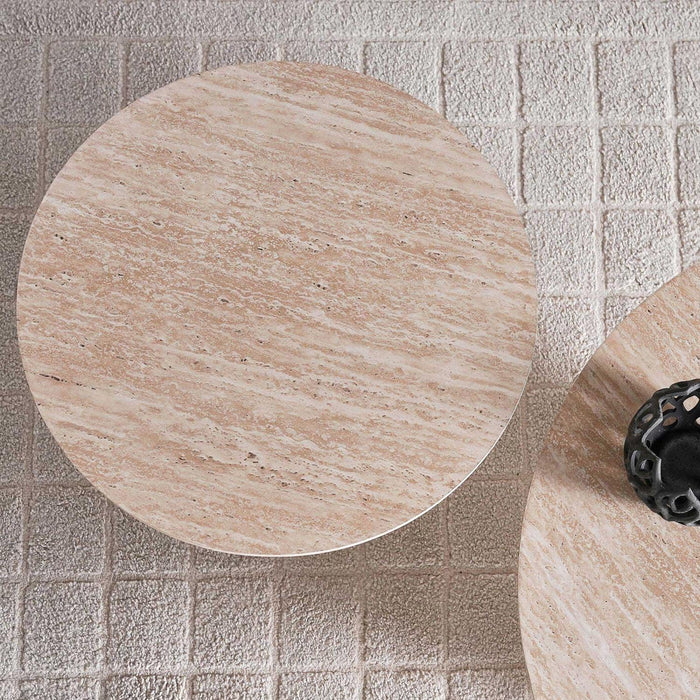 Branton Coffee Table Set Of 2 Round - Beige