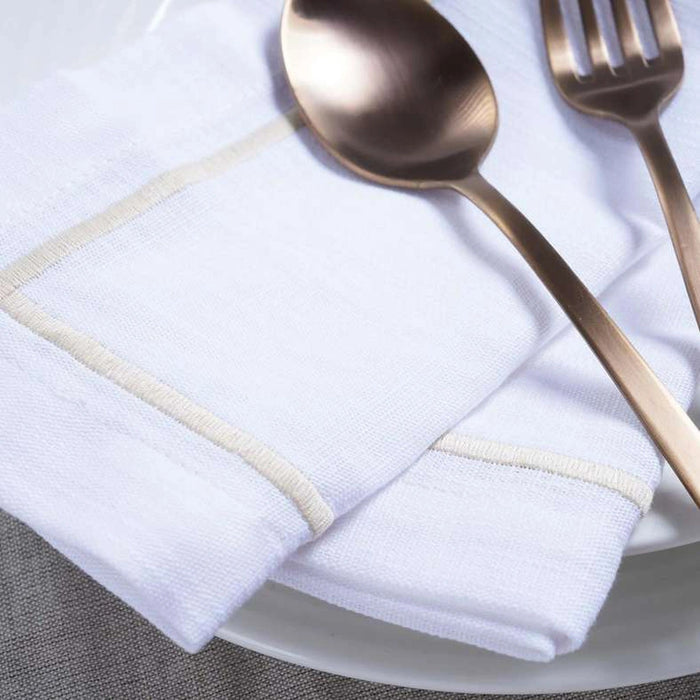 Bratta 4-Piece Napkin Set 45X45cm - Champagne Pan Home
