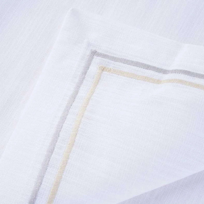 Bratta Double Line Table Cover 140X160Cm - Grey Champagne
