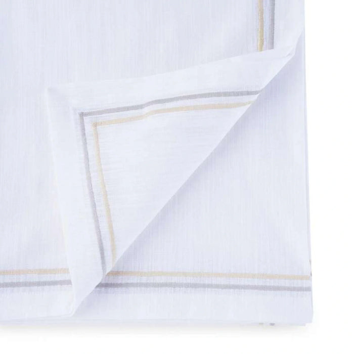 Bratta Double Line Table Cover 150X250Cm- Grey Champagne